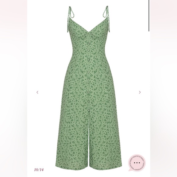 🖤NWT🔺HOUSE OF CB CORNELIA
Green Tonal Floral Midi Dress - Picture 10 of 14
